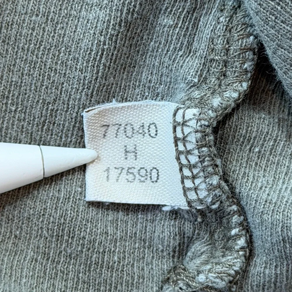 IZOD Waffle Knit Pullover Mens XL Sage Green Good Striped Shoulder Thermal
